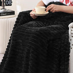 Black Fleece Throw Blanket 108”×90” - Image 3