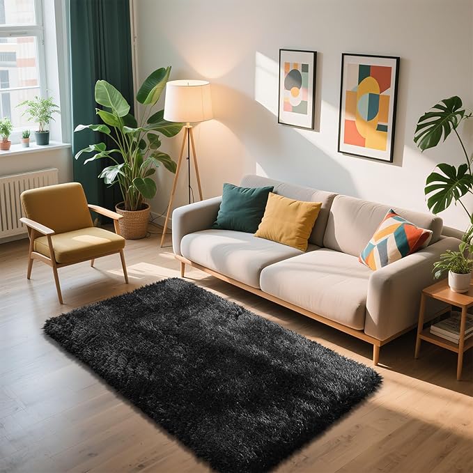Shag Area Rug for Bedroom 3x5, Soft Fuzzy Rug Non-Shedding Indoor Plush Carpet - Image 6
