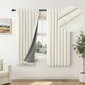 Small Blackout Curtains 54 Inch Length Linen Textured Short Black Out Curtains by Pitalk