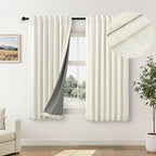 Small Blackout Curtains 54 Inch Length Linen Textured Short Black Out Curtains by Pitalk
