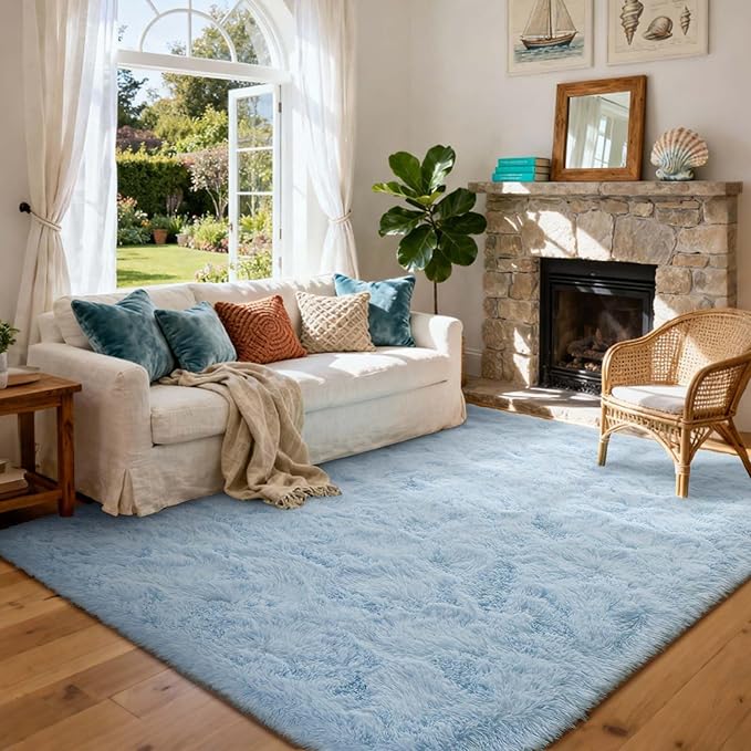 6x9 Ft Large Shag Rugs for Living Room Decor, Ultra Soft Fluffy Furry Area Rugs - Image 3