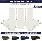 TAOCOCO 100% Waterproof Recliner Sofa Covers 3 Seater, Split Couch Covers - Image 5
