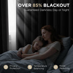 Joydeco Blackout Curtains for Bedroom 84 Inch - Black Out Curtains with Grommets Thermal Insulated Room Darkening Light Blocking, Noise Reducing & Wrinkle-Free Drapes for Living Room Windows, 2 Panels