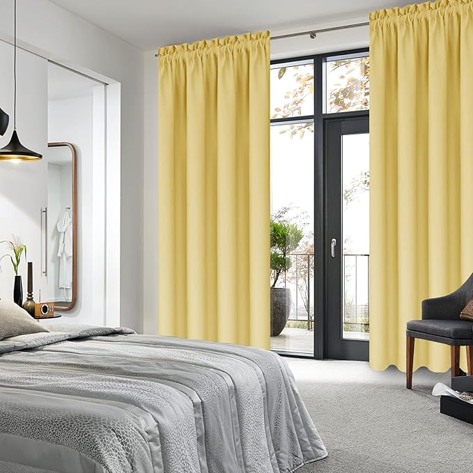DWCN Blackout Curtains for Bedroom – Rod Pocket Thermal Insulated Noise - Image 2
