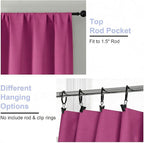 Simplebrand Ava Hot Pink Short Blackout Curtains - Image 4