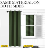 NICETOWN Dark Green Blackout Cafe Satin Curtains - Image 6