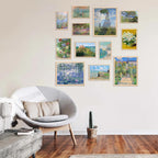 KBKBART Claude Monet Eclectic Wall Art, Monet Prints for Wall Decor, Eclectic Home Decor Canvas Impressionist Painting, Monet Water Lilies Exhibition Poster for Room Aesthetic, Classic Monet Gallery Art Prints Maximalist Decor - UNFRAMED