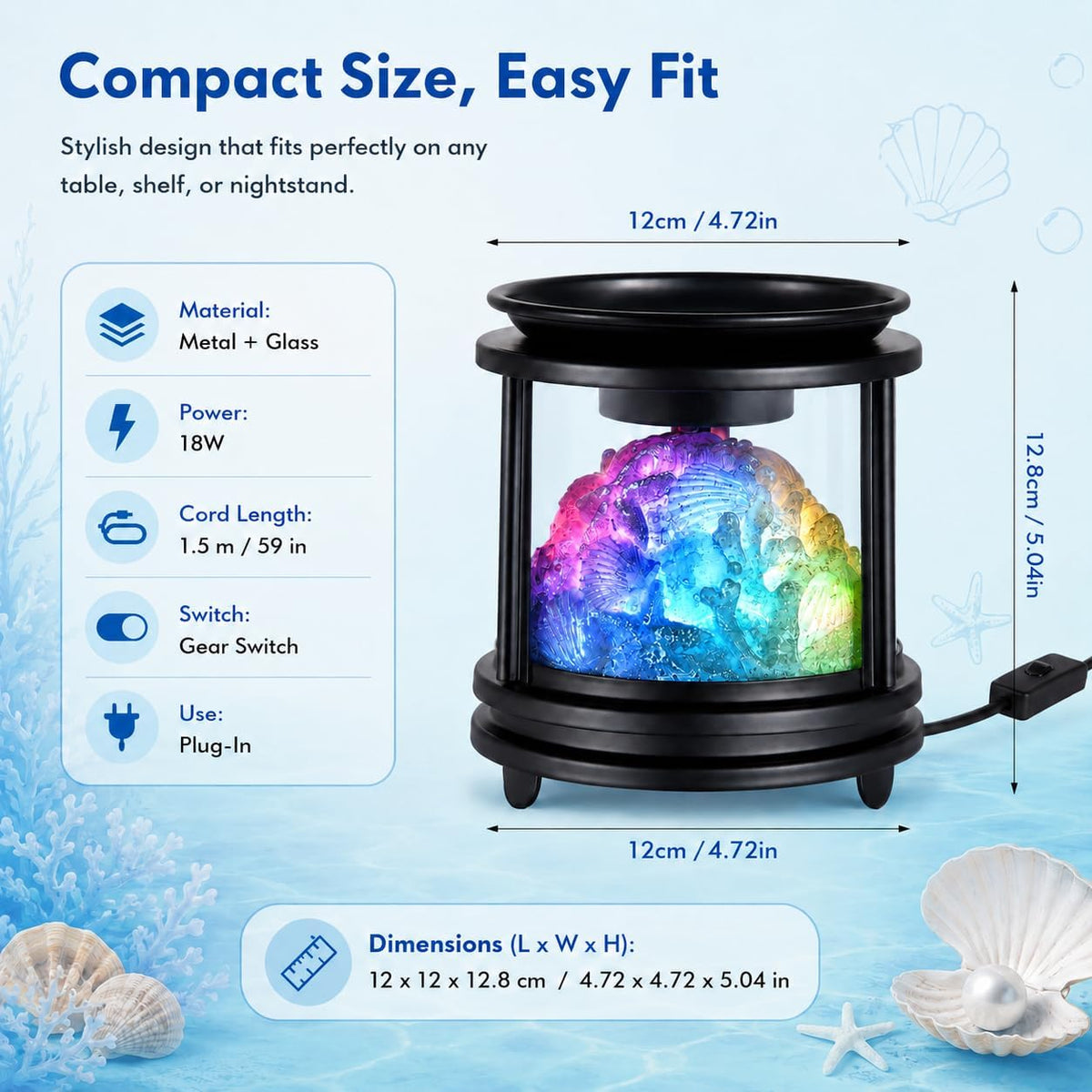 Wax Melt Warmer Electric, Scentsy Wax Warmer 7 Color Halloween Wax Burner