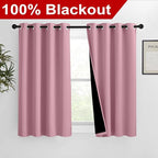 NICETOWN 100% Blackout Blinds, 46 inches x 45 inches, Laundry Room Decor Window - Image 2