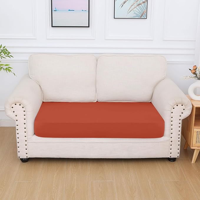 hyha Milk Silk Couch Cushion Covers, Soft Magic Sofa Covers Washable - Image 7