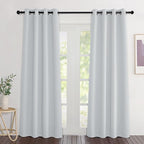 NICETOWN Greyish White Curtains 84 inch Length 2 Panels, Grommet Thermal by NICETOWN