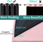 Yakamok 100% Blackout Curtains 84 Inches Long, 2 Thick Layers Heat and Full - Image 5
