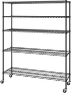 UltraDurable 5-Tier NSF Wire Shelving Unit, 24"W x 18"D x 75"H