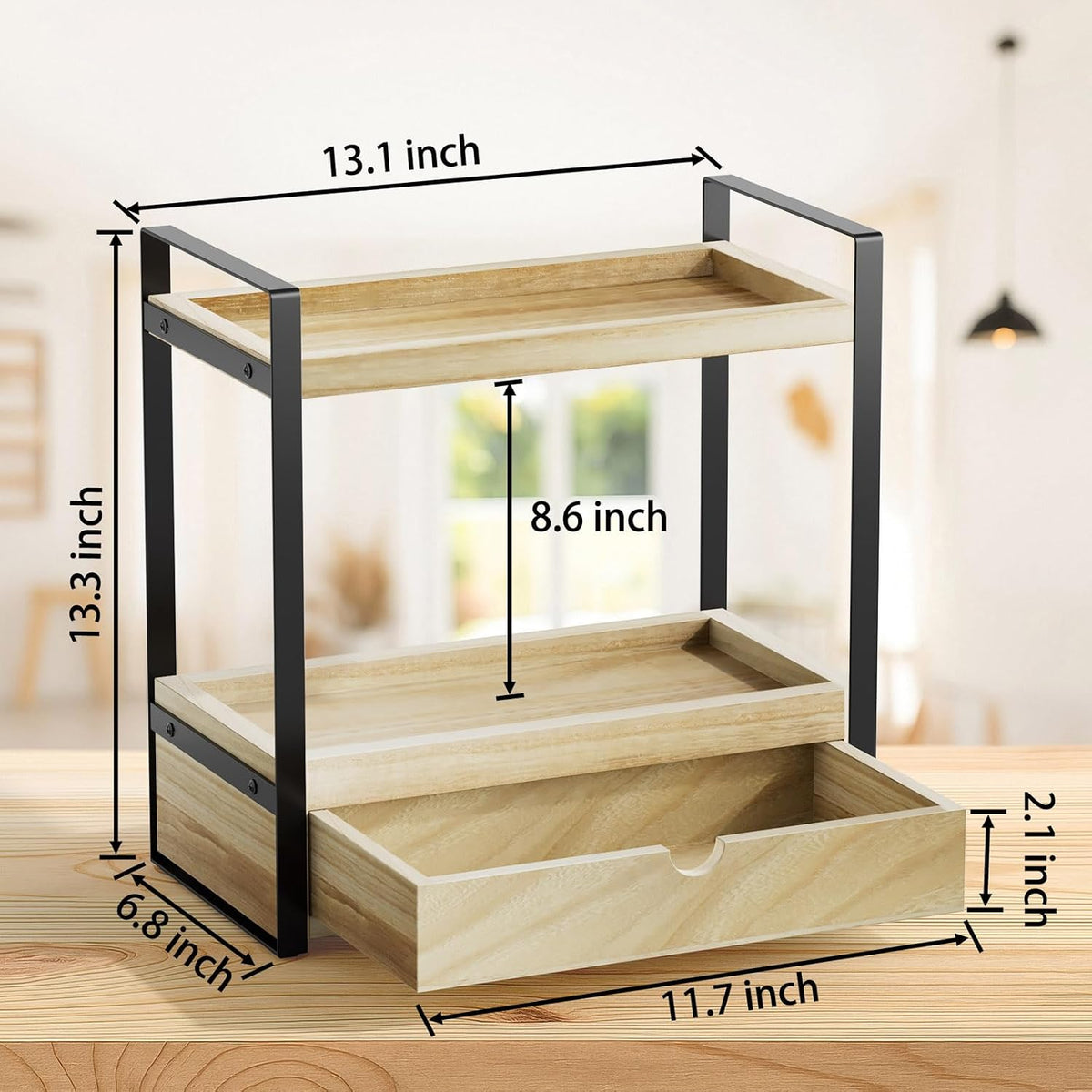 2-Tier Bathroom Organizer (Brown - New)