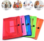 Expanding File Folder Document Organizer with Elastic Cord & Button Closure, Letter Size, 2.8" Expansion, Letter A4 Expandable File Folder for Home School Office Organization, 5 Pack