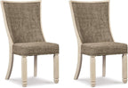 Signature Design by Ashley Upholstered Dining Chairs Set of 2, Bisque