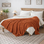 50x70 Inch Rust Throw Blanket - Image 3