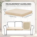 8Pcs Stretch Velvet Patio Cushion Cover, - Image 2