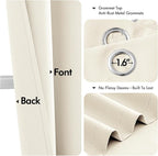 MIULEE Birch Blackout Curtains for Bedroom Living Room 54 Inches Long 2 Panels - Image 4