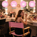 STAY GENT Director's Chair Canvas Replacement Kit 21"L x 8"W - 21"L x 16.5"W Replacement Canvas Durable Cotton Canvas Seat & Back Covers for Home,Model Artist,Makeup,Show Dressing Room, 1 Set Pink