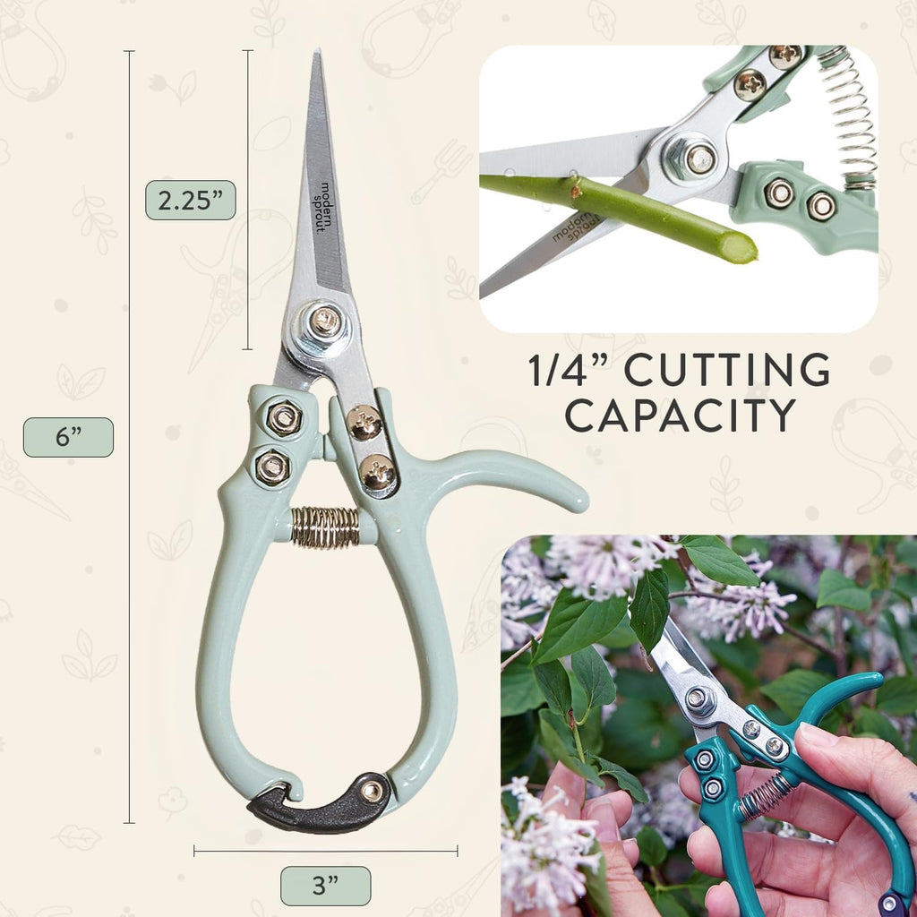 Modern Sprout Pruning Shears with Gray Holster Sheath Set
