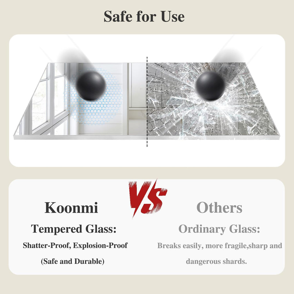 Koonmi Silver Rectangle Wall Mirror, 30x40 Inch Bathroom Mirror, Aluminum Frame Vanity Mirror for Entryway, Living Room, Bedroom Bathroom, Hangs Horizontally or Vertically
