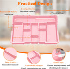 Spaclear Large Kitchen Utensil Drawer Organizer Expandable Silverware Tray