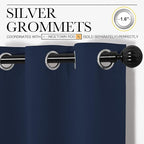 NICETOWN Navy Blackout Curtains 96" Long - Image 3