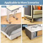 4 Inch Bed Risers with Adjustable Screw Clamp, 4 Pack Beige