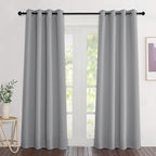 NICETOWN Silver Grey Curtains 84 inch Length 2 Panels, Grommet Thermal by NICETOWN