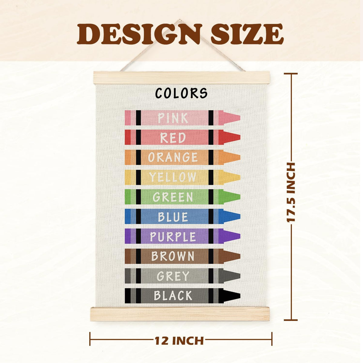 Supwhd Shapes Colors Posters for Classroom Wall, Shapes Colors Learning Poster Hanger Frame Wall Decor for Classroom Nursery Kids Room Playroom Preschool Decor, 12x16 Set of 2