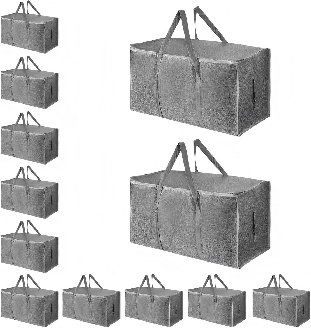 Gray Moving Bags 200LB Heavy Duty 12 Pack Storage Bags
