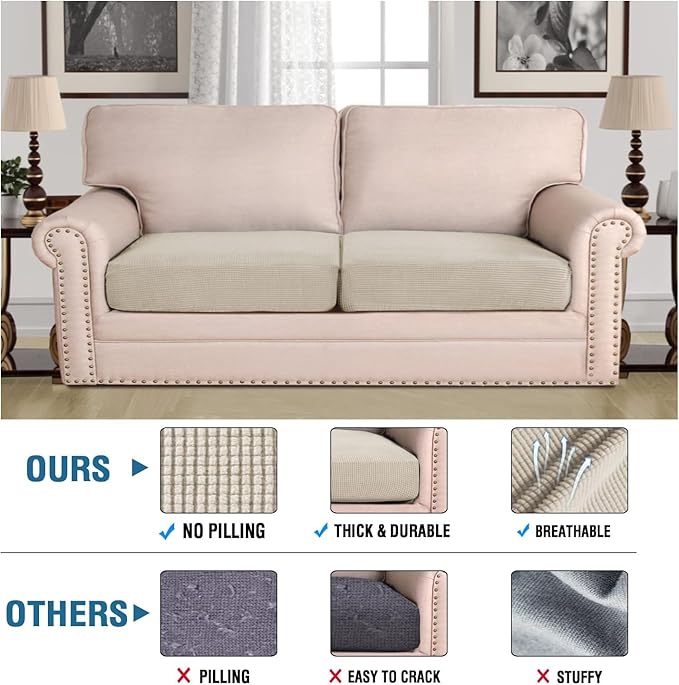 H.VERSAILTEX Super Stretch Individual Seat, Sofa Covers Couch, cushion covers - Image 2