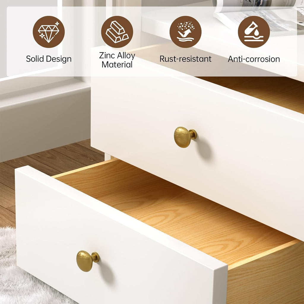 10pcs Champagne Bronze Cabinet Knobs Pull Solid Zinc Kitchen Drawer Handles