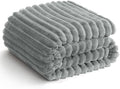 HIMEET Grey Ribbed King Size Blanket by Unknown