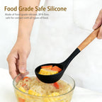 Silicone Utensils Set for Cooking - 12 Piece Set&BPA Free（Black）