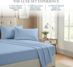 CharlottelyHues Sheet Set 4 Piece 100% Egyptian Soft Cotton King (Sky Blue)