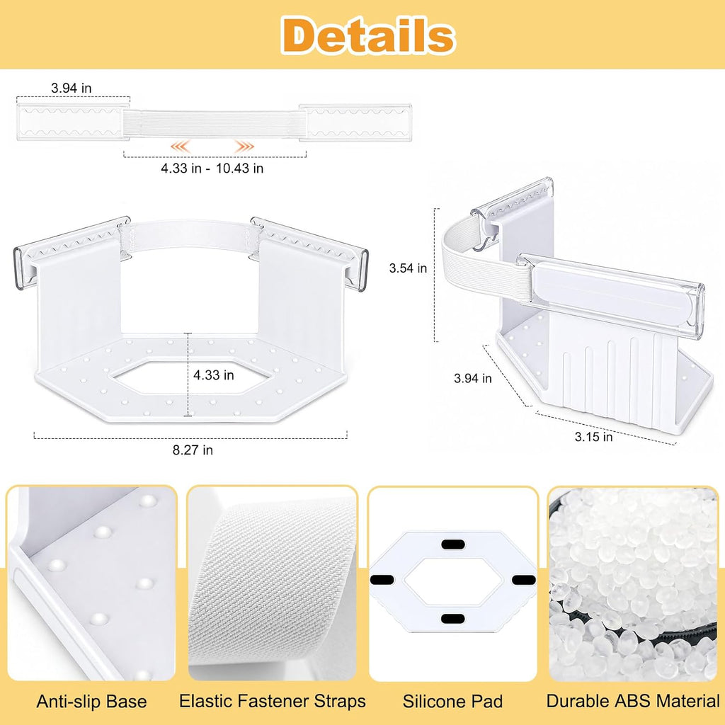 TRELC Bed Sheet Holders for Corners, 4PCS Fitted Sheet Holders with Tool