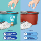 Fab Tab Floor Cleaning Tablets - Tile and Floor Cleaner for Mopping, 12 ct