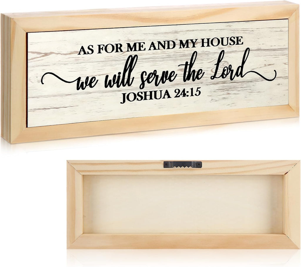 Jetec As for Me and My House We Will Serve Wall Sign, 17 X 6 Inch, Joshua