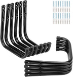 10 Pack Garage Storage Hooks, Heavy Duty Organizer Utility Hook, Wall Mount System Hangers for Ropes, Boots, Shovels, Garden Tools, Bulk Items (5.5Inch x 4.2Inch)