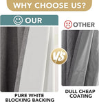 H.VERSAILTEX Linen Blackout Curtains Durable Thick Textured Linen Look 100% - Image 4