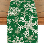 Artoid Mode Snowflakes Christmas Table Runner Home Party Decor 13x108 Inch