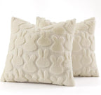 decorUhome Easter Bunny Pillow Covers 20x20 Inch Set of 2, Soft Plush Faux Wool - Image 7
