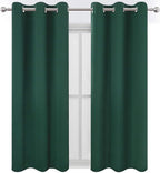 LEMOMO Dark Green Blackout Curtains/42 x 63 Inch/Set of Two Panels Grommet - Image 3