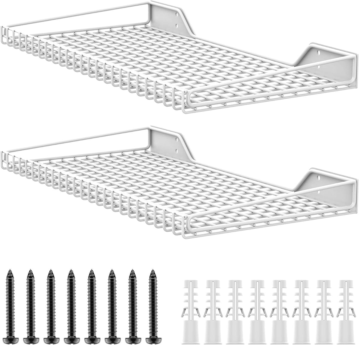 WALMANN 2-Pack Garage Wall Shelf, 23.5" x 12" Wall-Mounted Storage Shelves