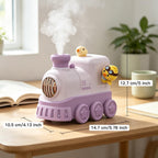 JOSTART Cute Train Humidifier, 300ml Portable USB Desktop, (Soft Purple)