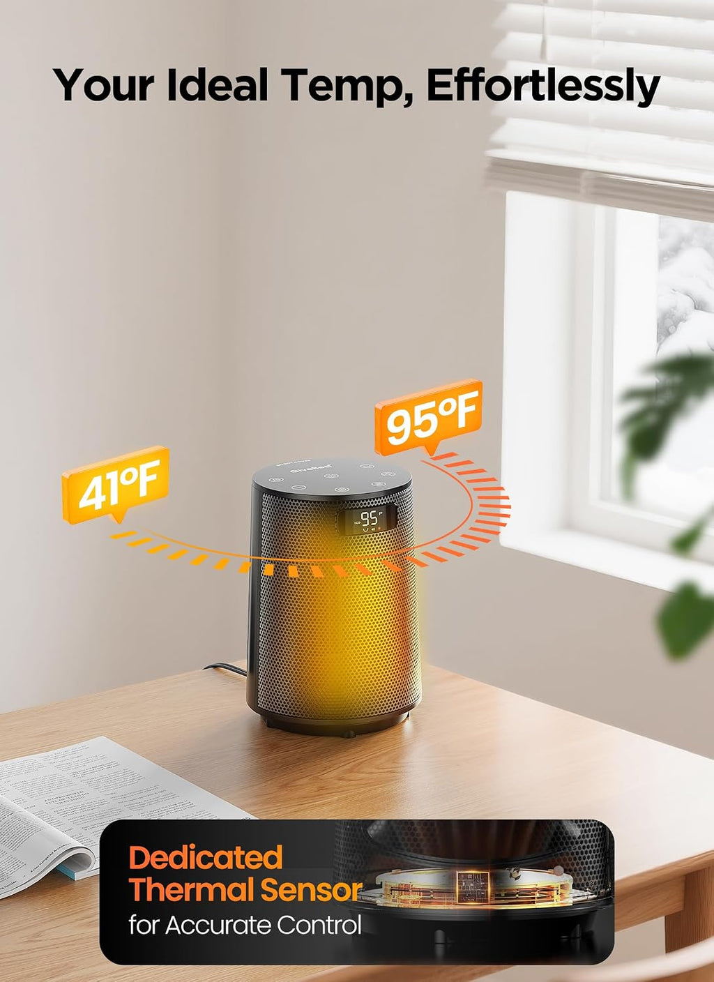 GiveBest Space Heater, Electric Portable Heaters for Indoor Use