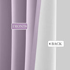 Yakamok Lilac 100% Blackout Curtains 63 Inches Long - Image 4