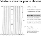 MIULEE Elegant Velvet Curtains Ivory Grommet Curtains Thermal Insulated - Image 6